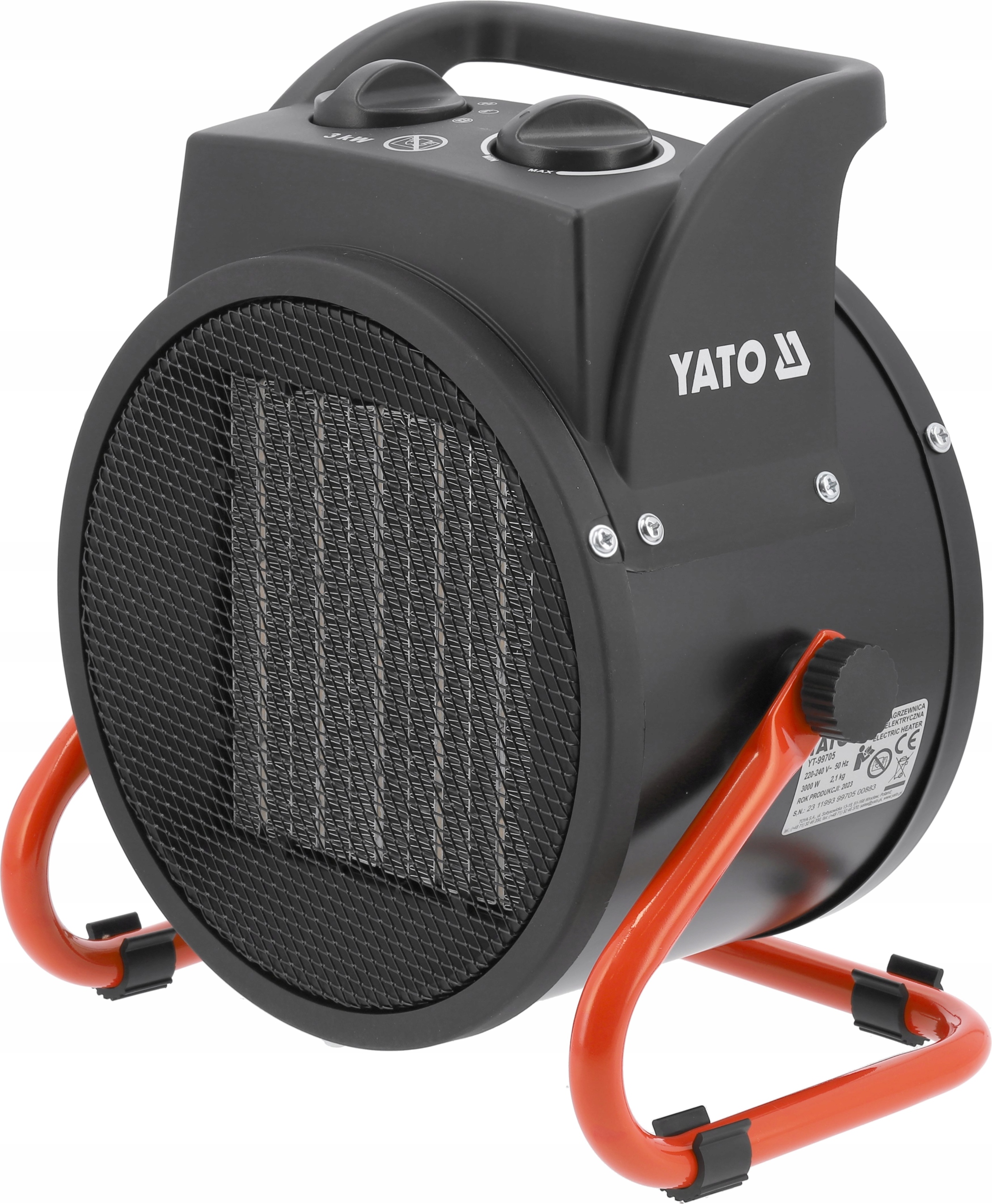 ELEKTRICKÝ OHRIEVAČ YATO 3000W PTC TERMOSTAT VENTILÁTOR FARELKA OHRIEVAČ