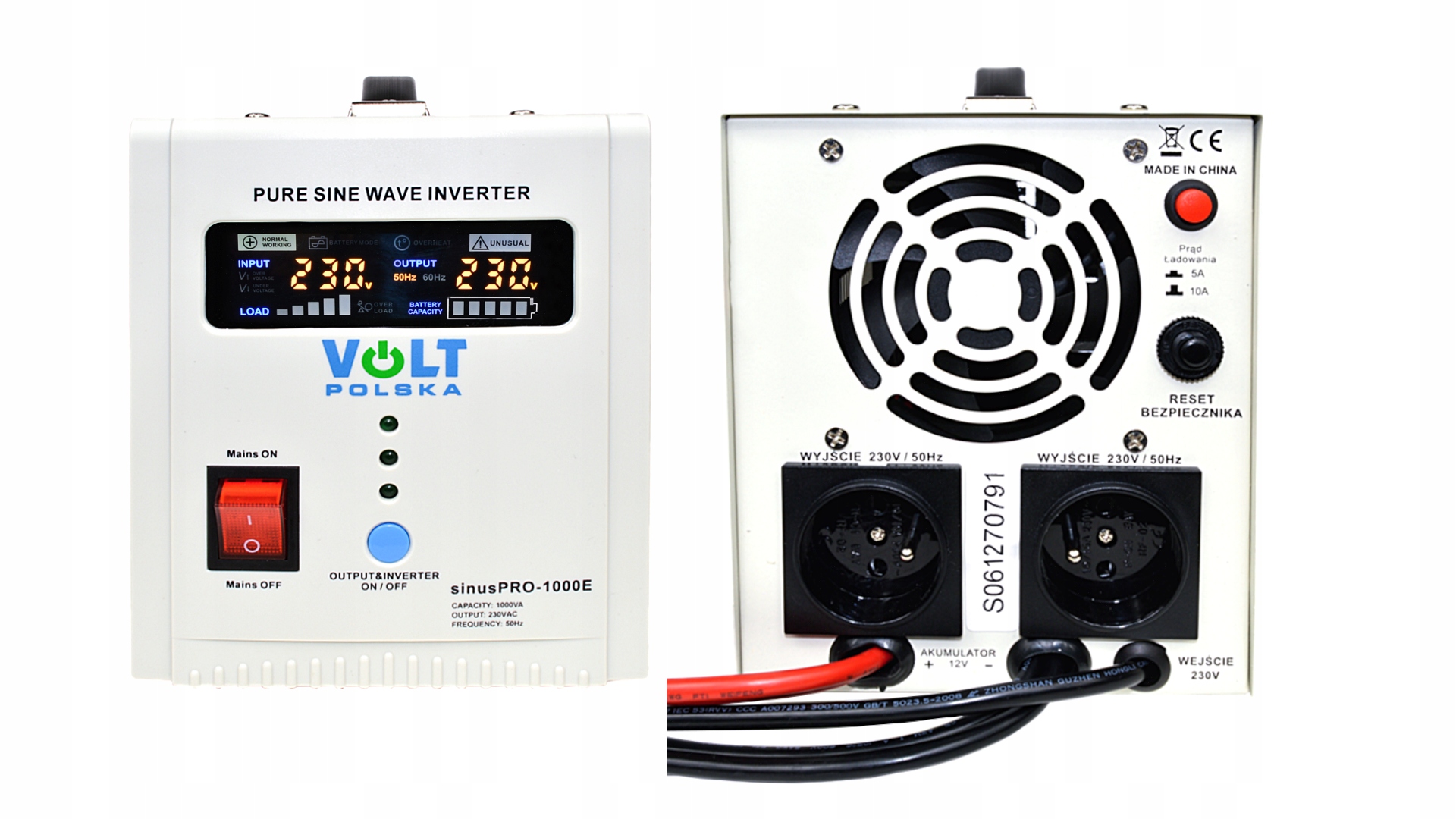 Núdzový napájací adaptér volt sinusPRO-1000E 12 v 700 W