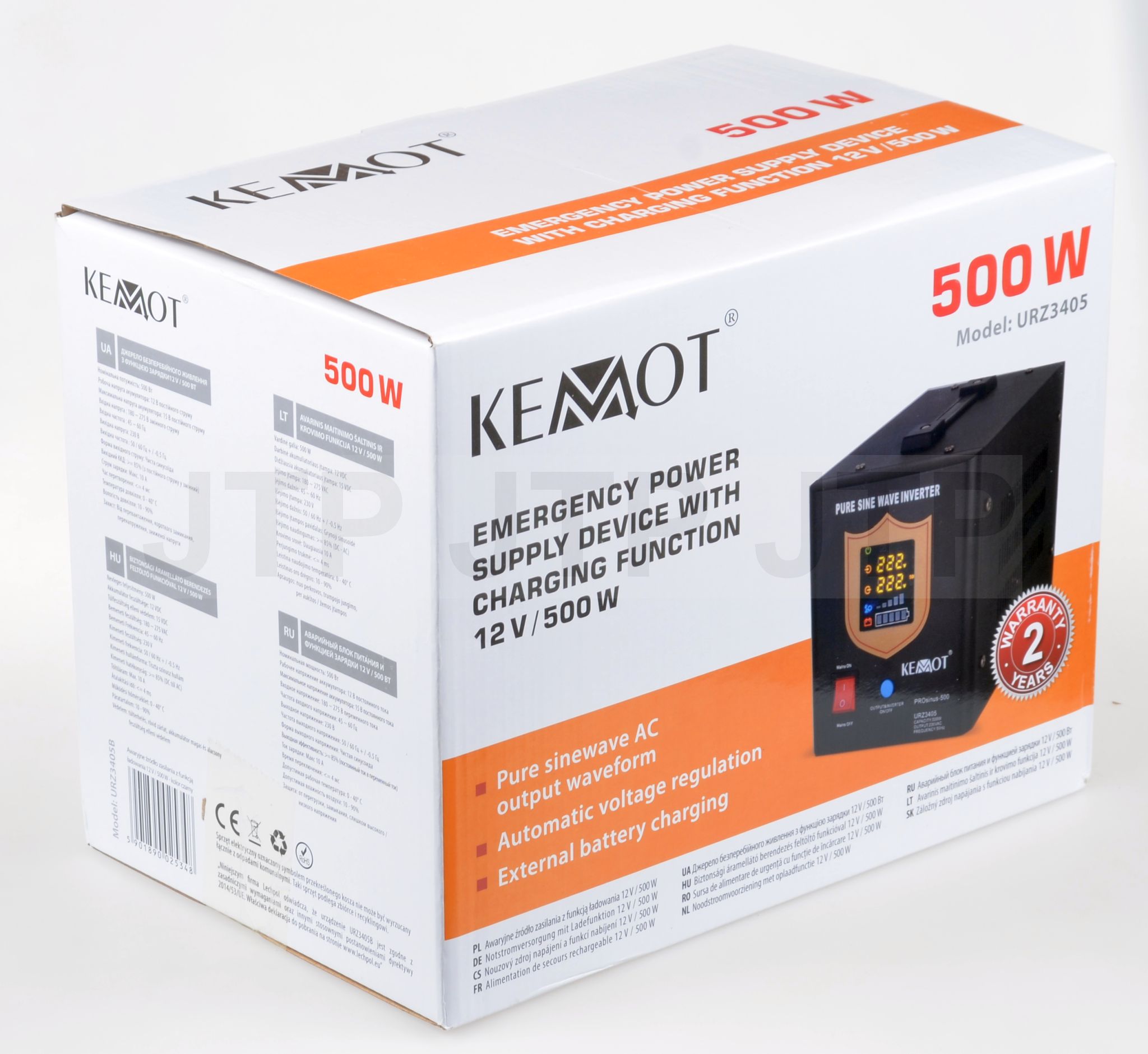 Núdzové napájanie komínový kachle 500 W / 800 W sinus