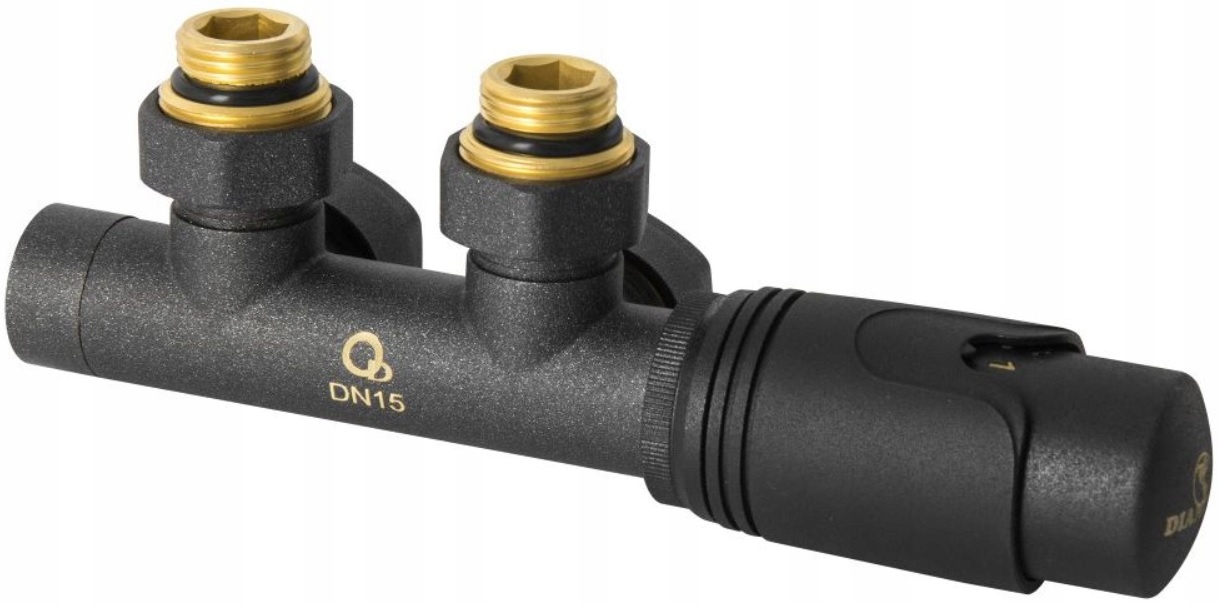 ANTHRACITOVÝ ÚHEL VENTIL 50 MM PRE MEDI 15 PEX 16