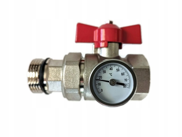 Teplomer s priamym ventilom a polovojom 1 "
