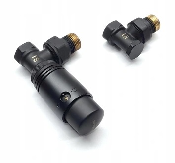 TERMOSTATICKÝ VENTIL 1/2 "+ ČIERNA HLAVA