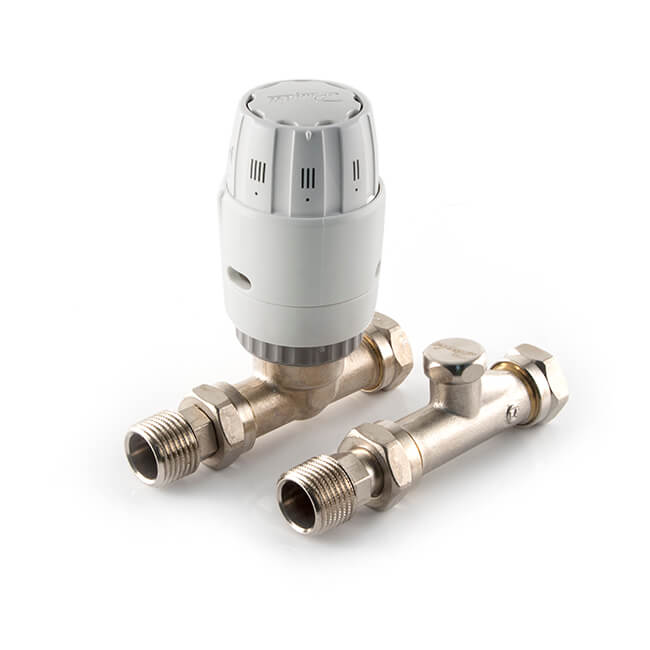 TERMOSTATICKÝ VENTIL + 15 MM DANFOSS ROVNÁ HLAVA