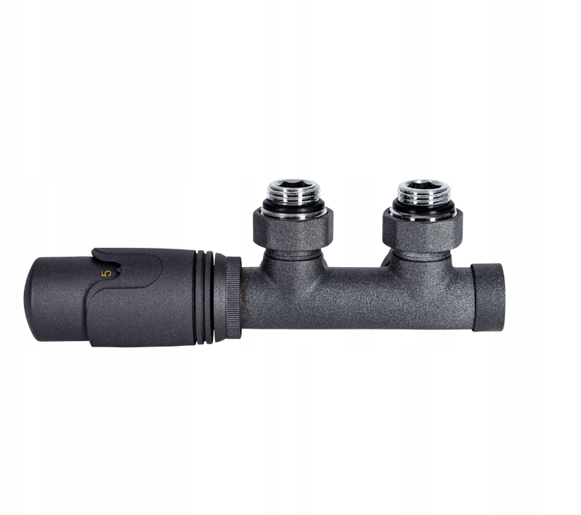 KOMPLEXNÝ VENTILOVÝ TERMOSTAT pre 50mm GRAPHITE radiátor
