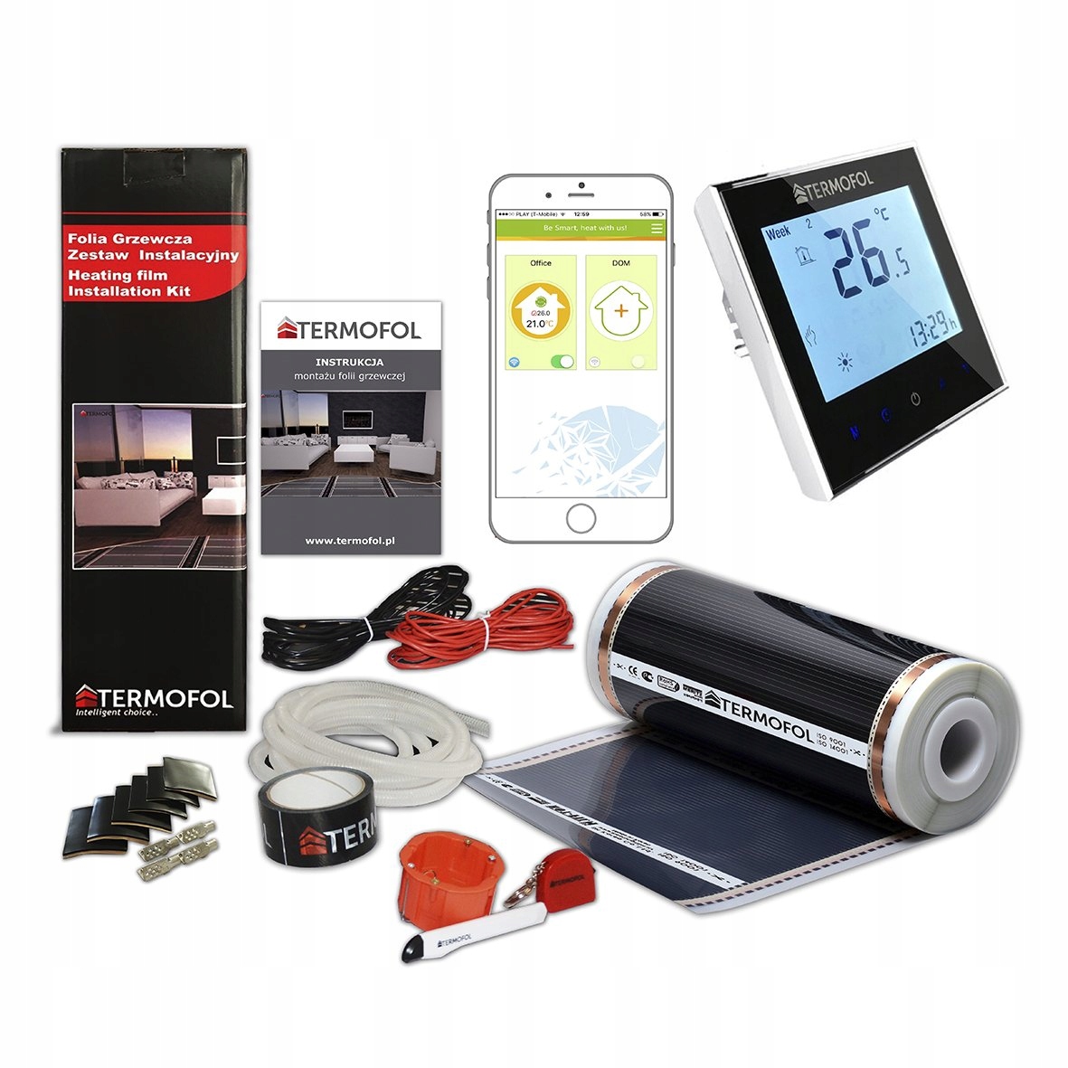 SADA VYKUROVACIEHO FILMU 1m2 + TFWIFI 220W / m2 TF10