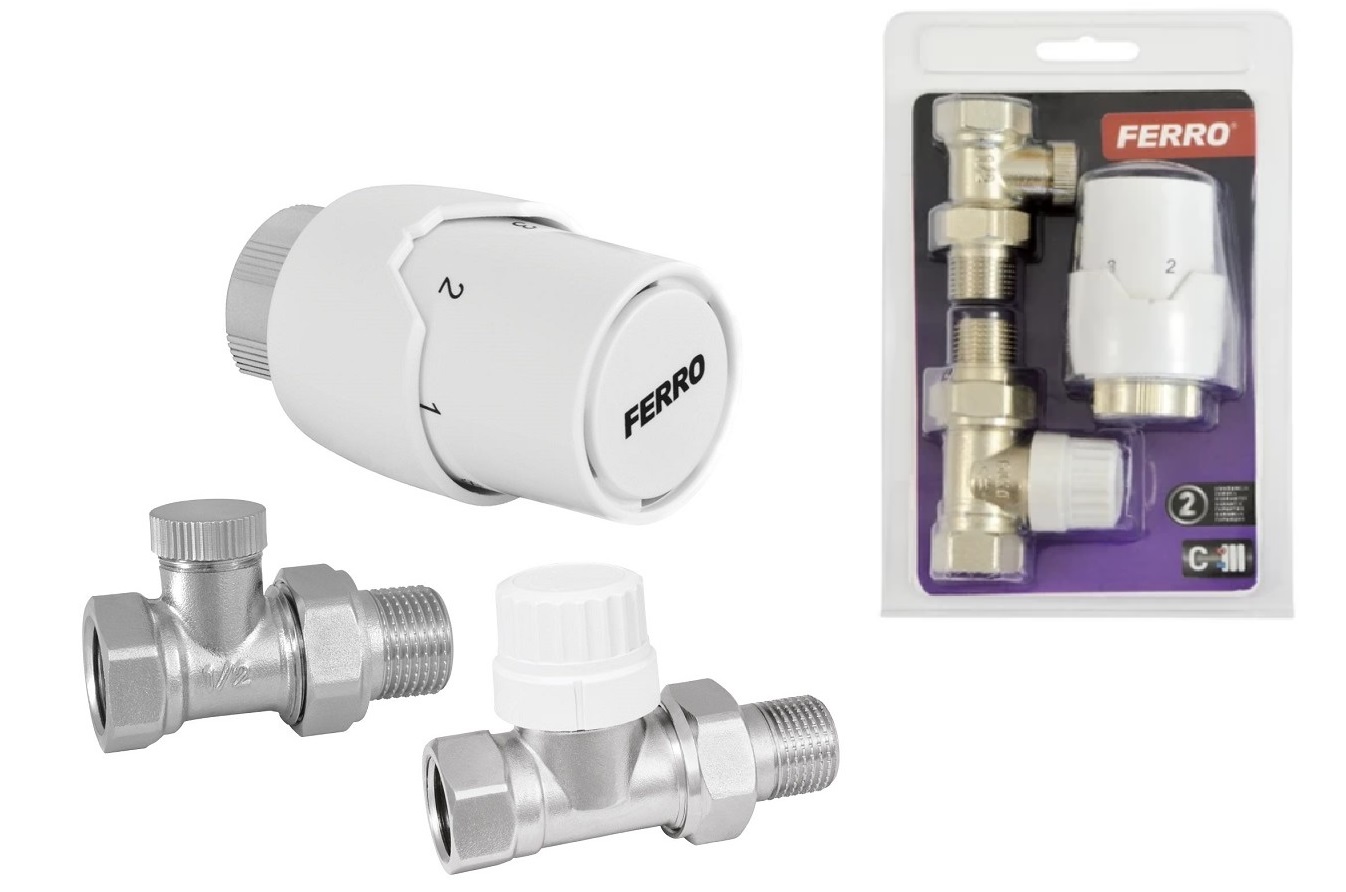 FERRO PRIAMY TERMOSTATICKÝ OHRIEVAČ SADY 1/2 "