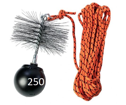 Na čistenie krbu ZOSTAVA - SADA ČISTENIA KOMÍNOV 250 mm