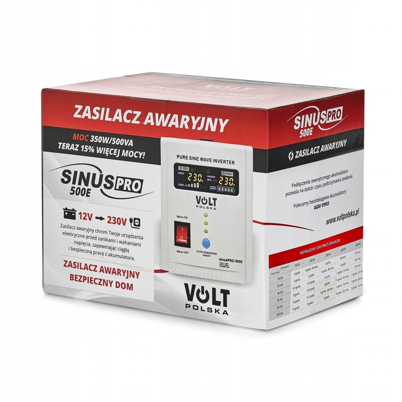 Záložný zdroj Volt Sinus Pro 500-E 350 / 500W