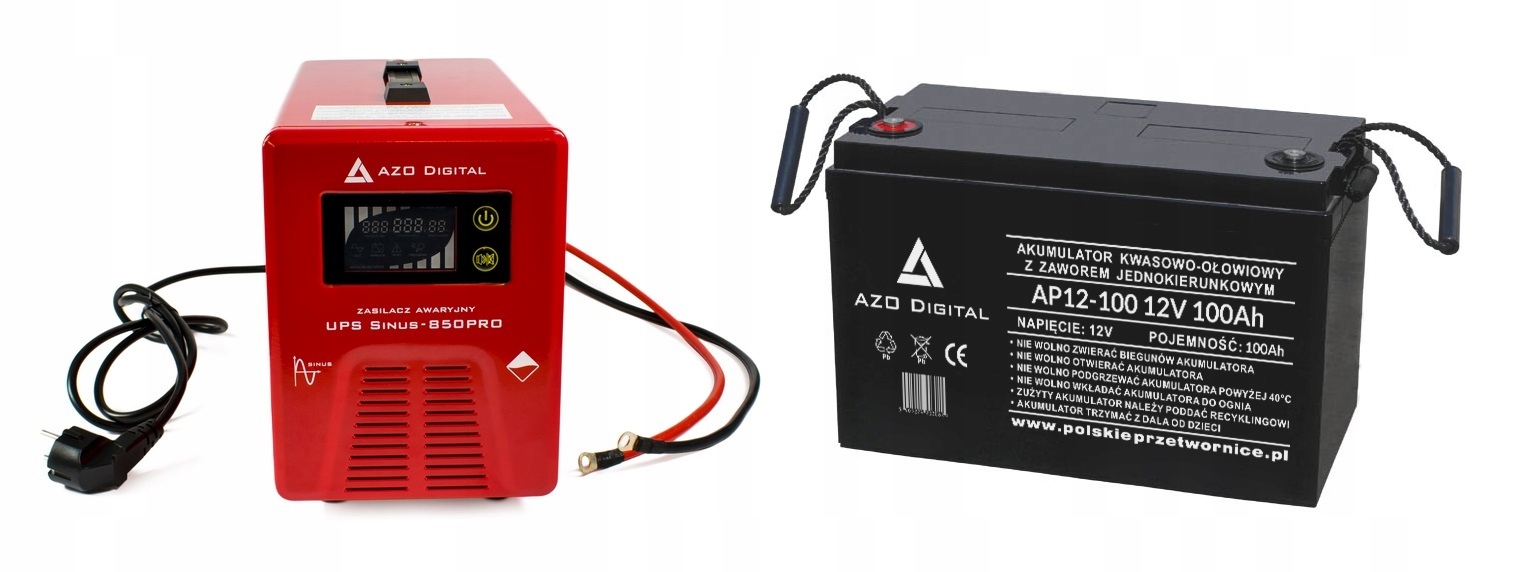Núdzový zdroj energie Sinus850PRO 850 W pre pec CO + aku100