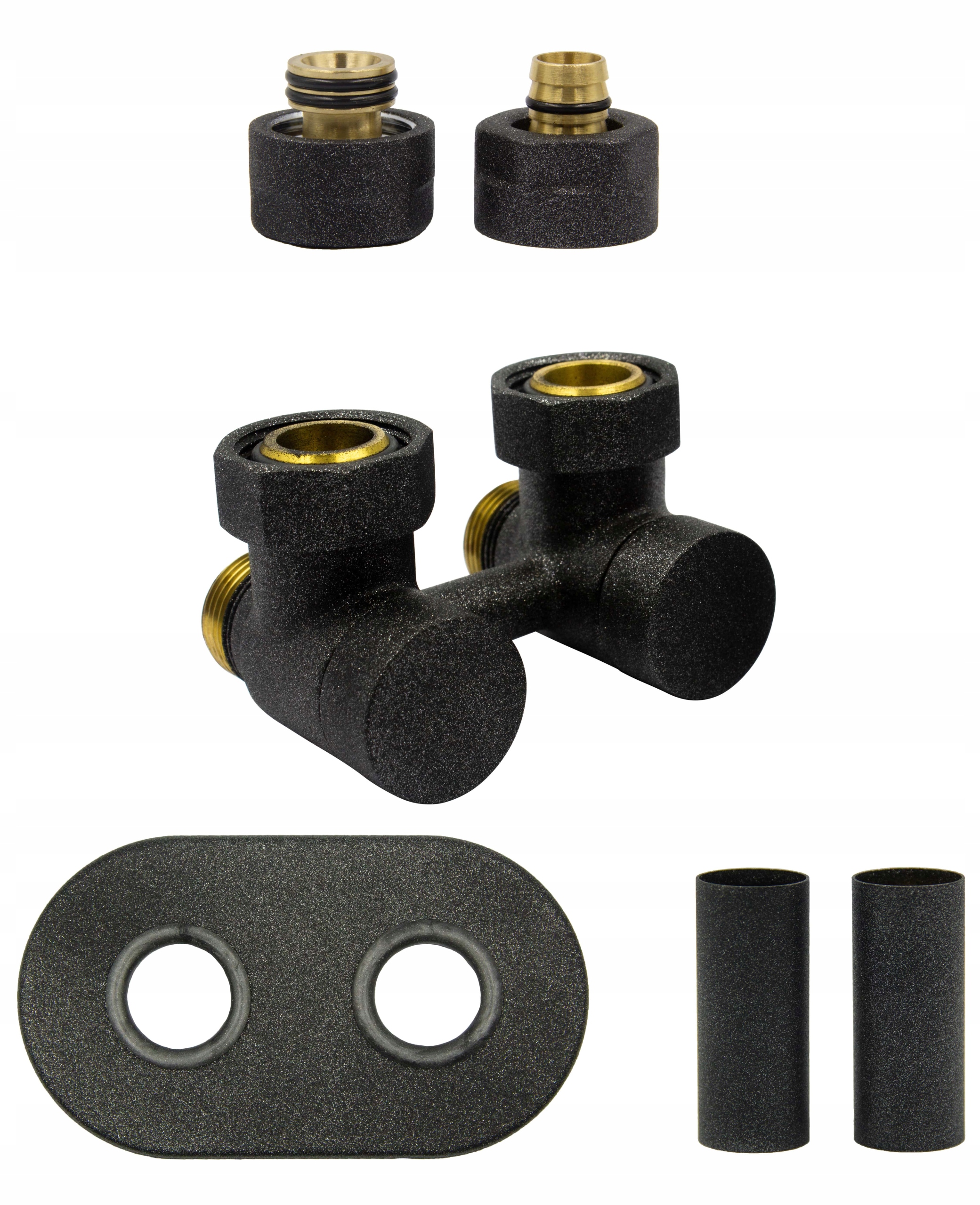 EXKLUZÍVNY ventil 50mm antracit + PEX + rozety