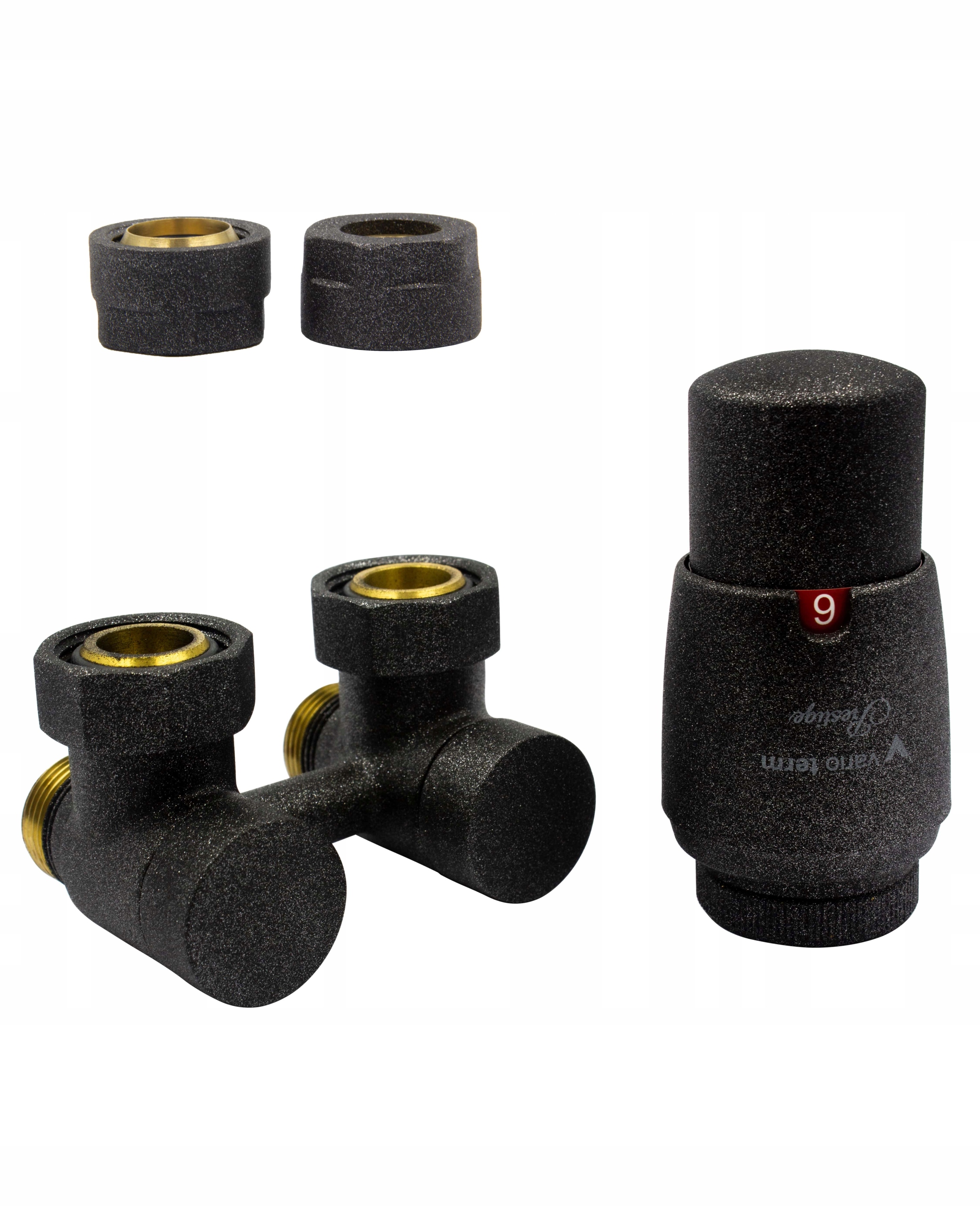 EXKLUZÍVNY ventil 50mm antracit + hlava + Cu 15mm
