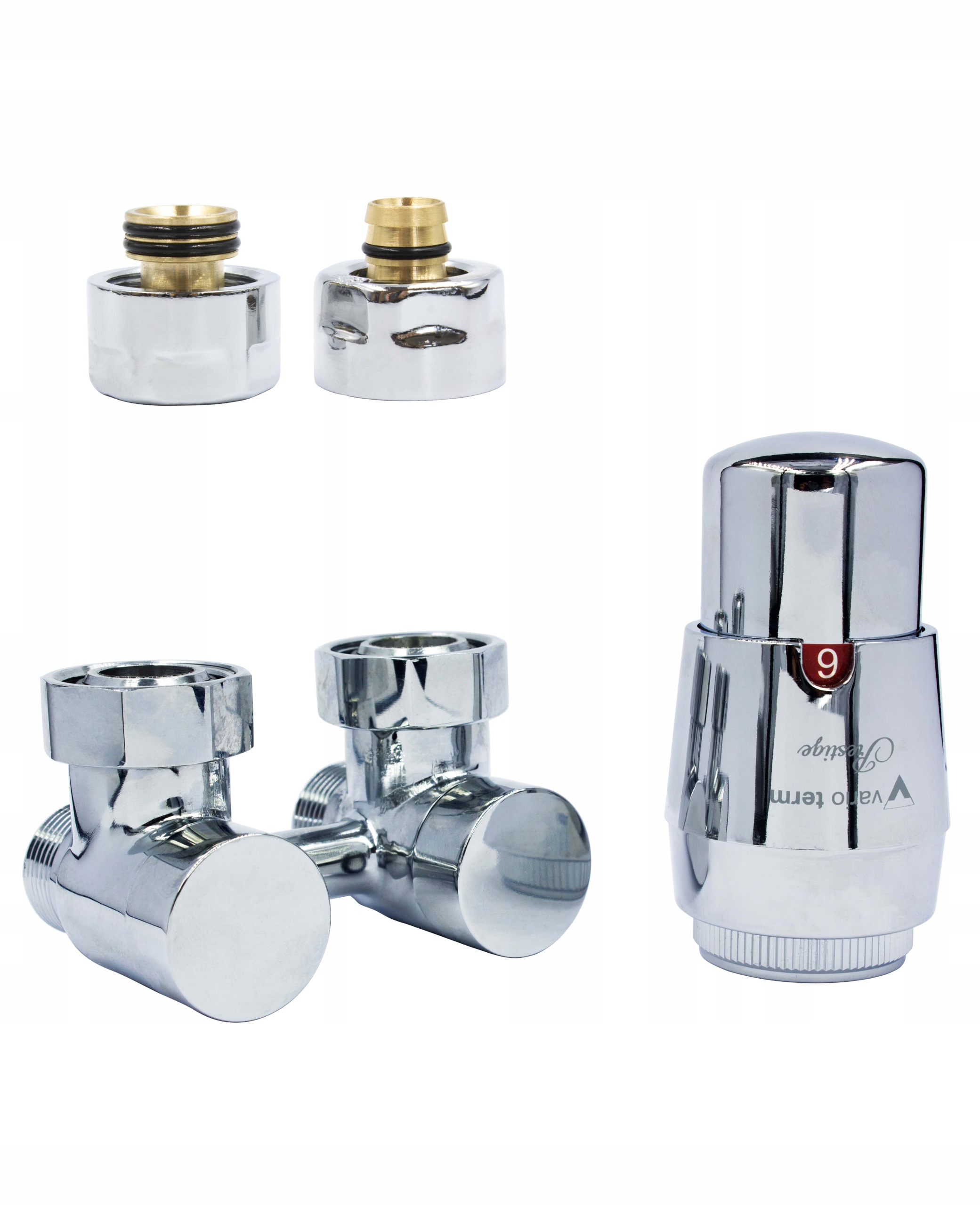 EXKLUZÍVNY 50mm chrómový ventil + hlava + PEX16mm