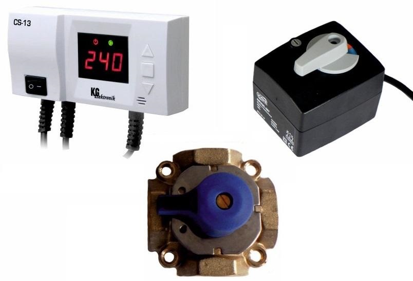 4-cestný ventil 5/4 + 230V pohon + regulátor