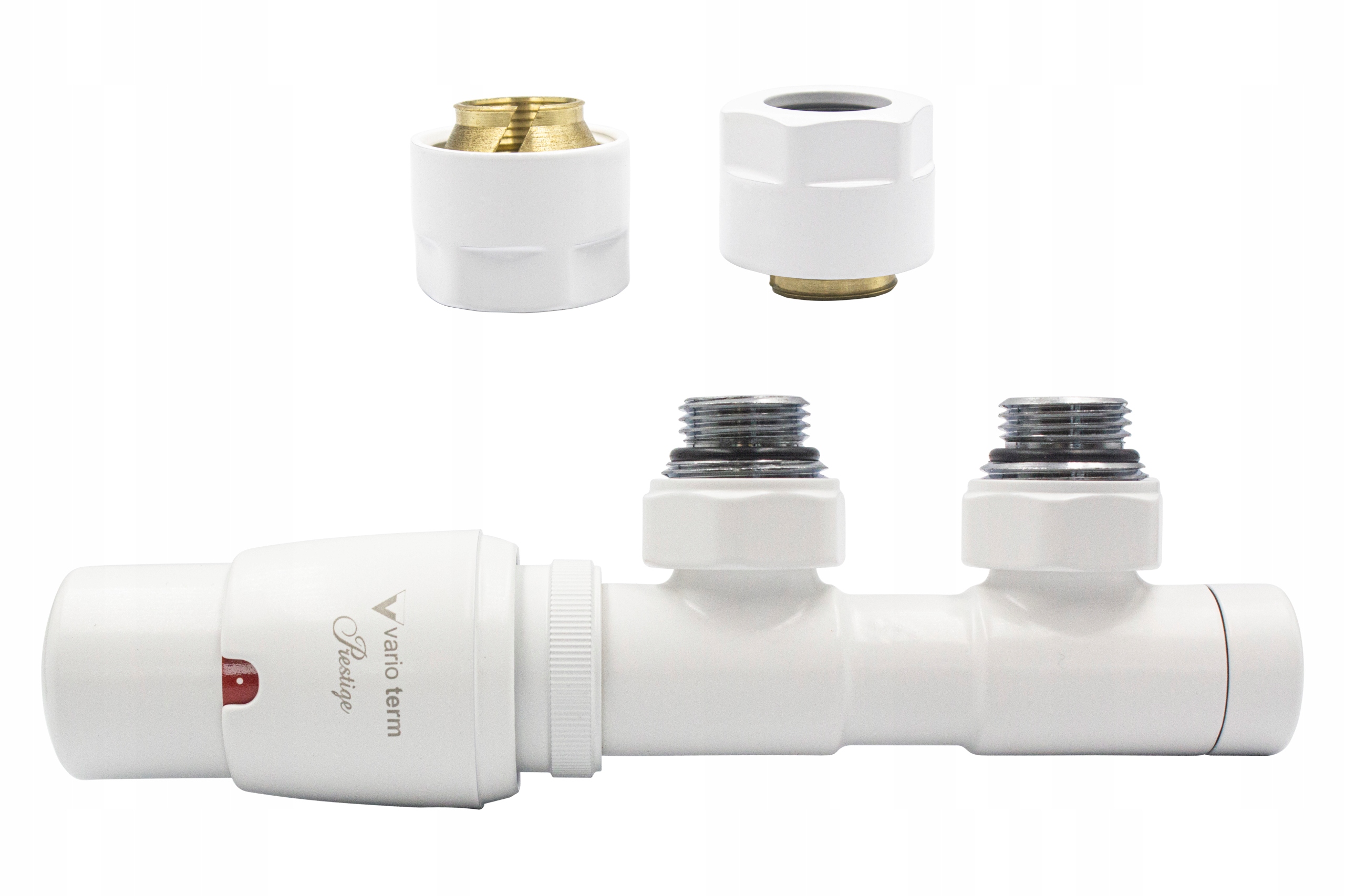Rohový ventil, termo dvojčatá, biela matná 50 mm + Cu15 mm ZĽAVA