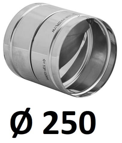 Spätný ventil z nehrdzavejúcej ocele 250 [mm]