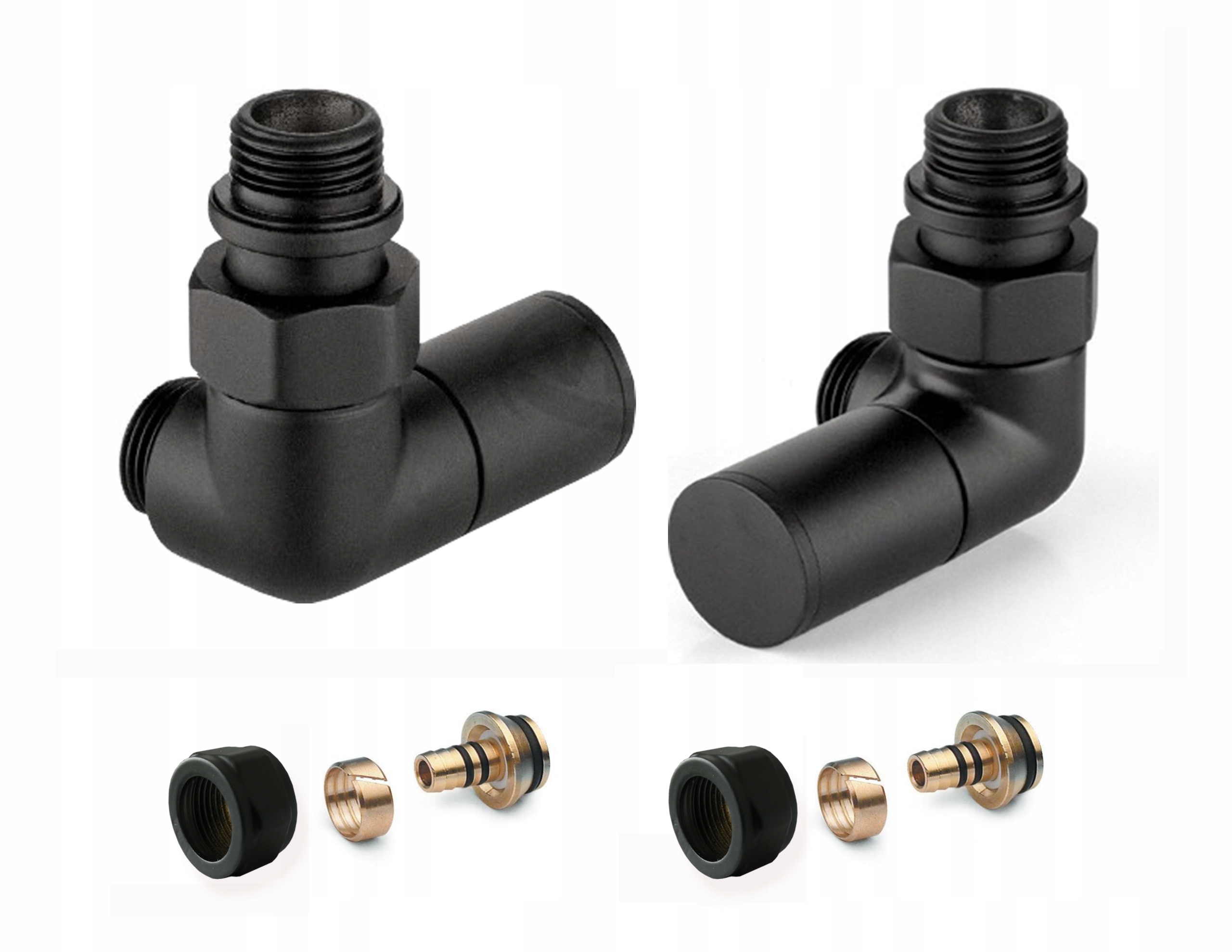 Axiálne radiátorové ventily APM BLACK PEX x2 ks