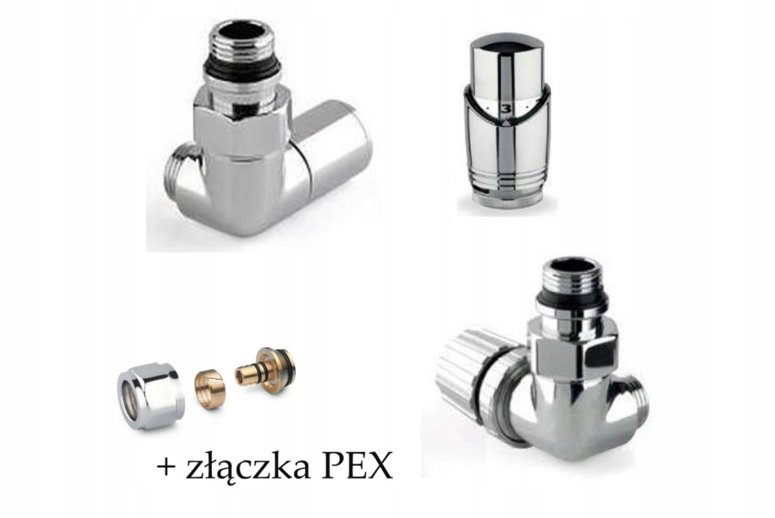 Ventily chladiča, termostat APM chróm PEX vpravo
