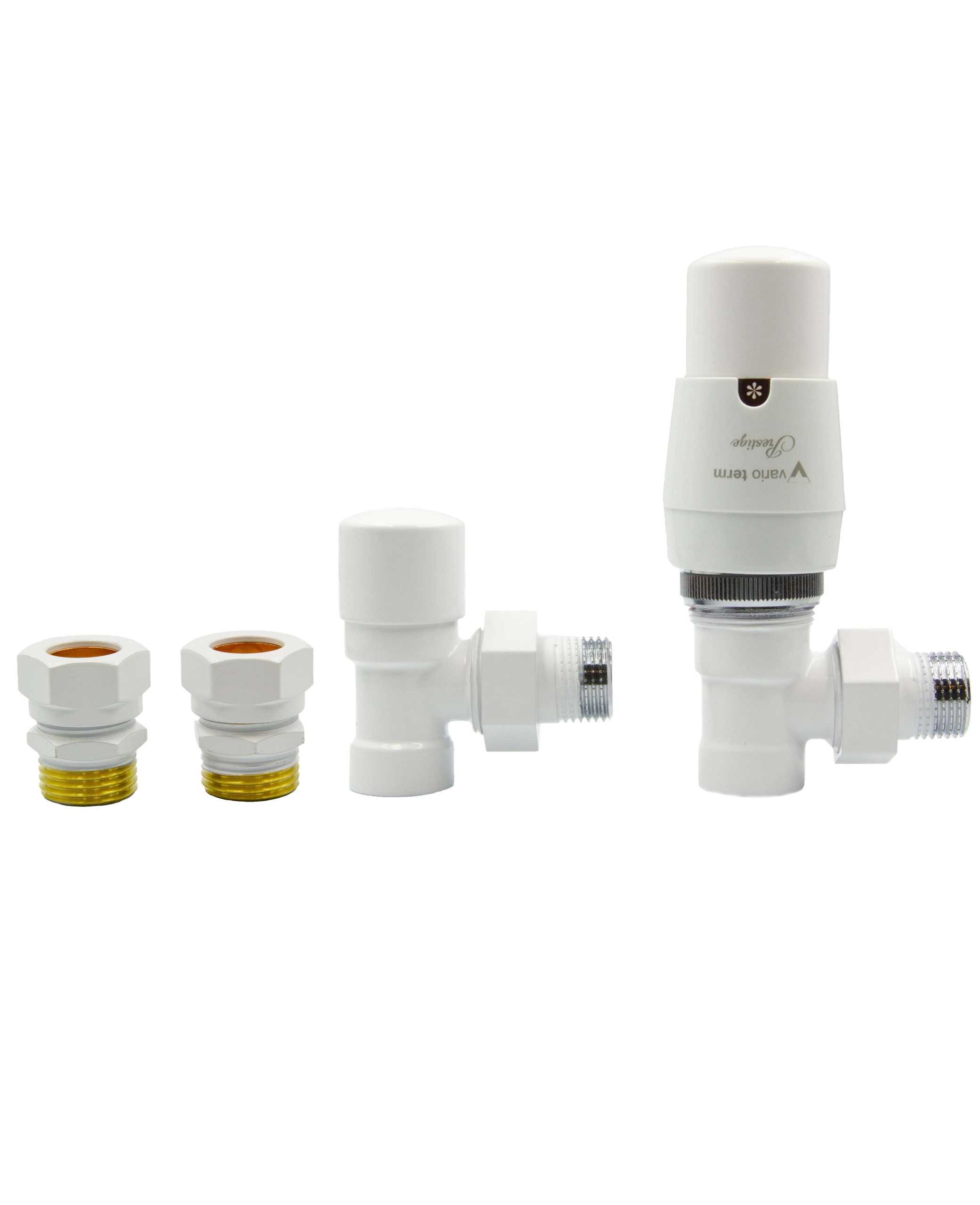 Rohové ventily termostatu. ROYAL biela Cu 15 mm