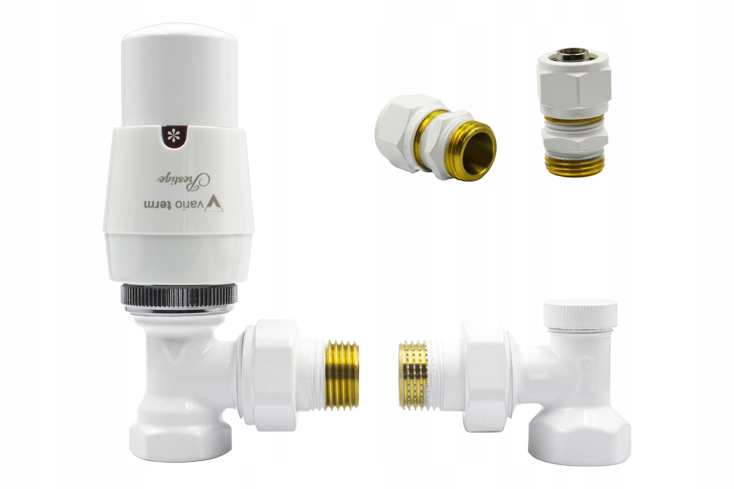 Termostatické ventily ELEGANT biele + Pex16mm