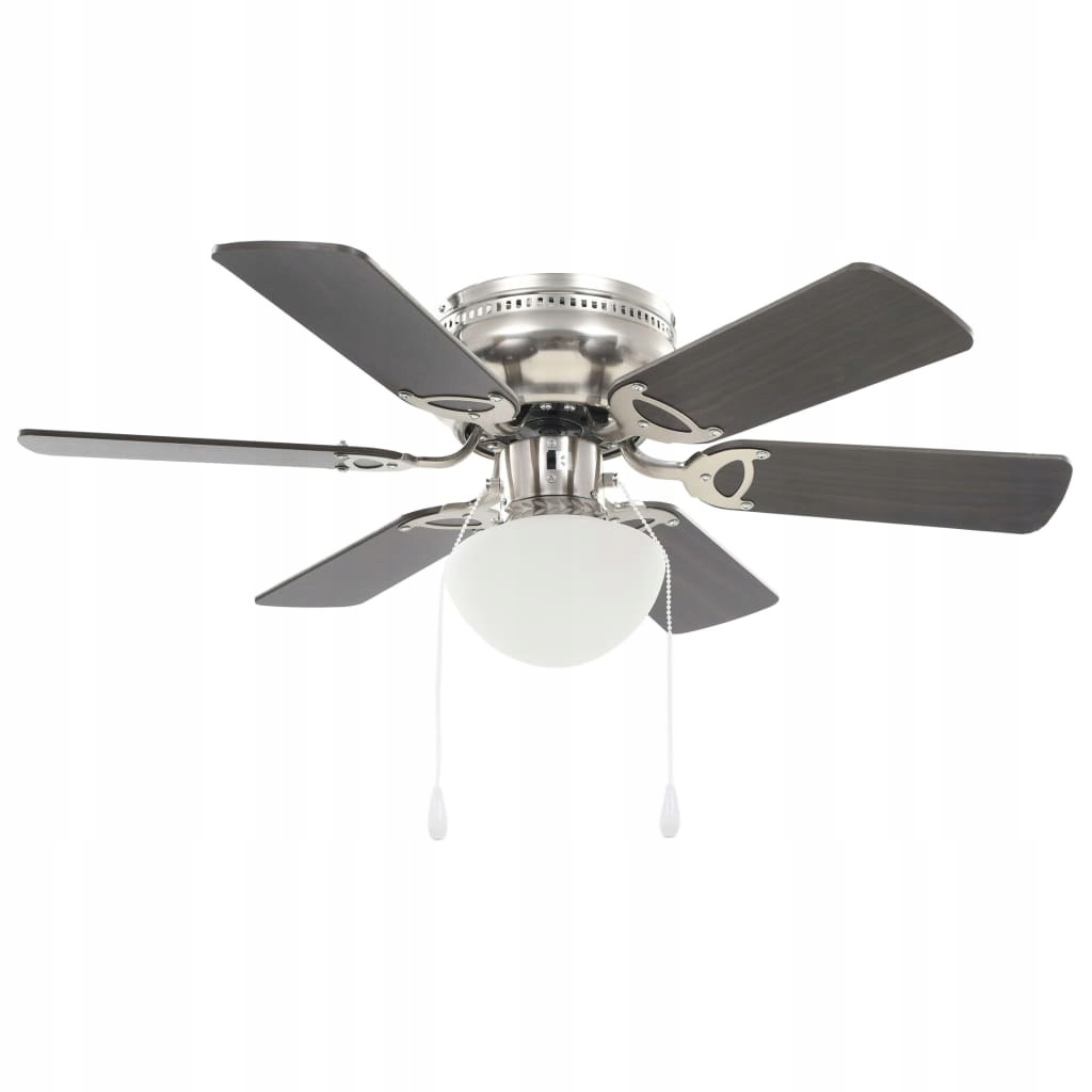 Ventilátor – Zdobený stropný ventilátor so žiarovkou, 82 cm, tmavý