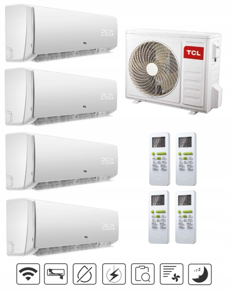 Sada TCL Multi Split FMA 2,6kW + 3x 3,5kW