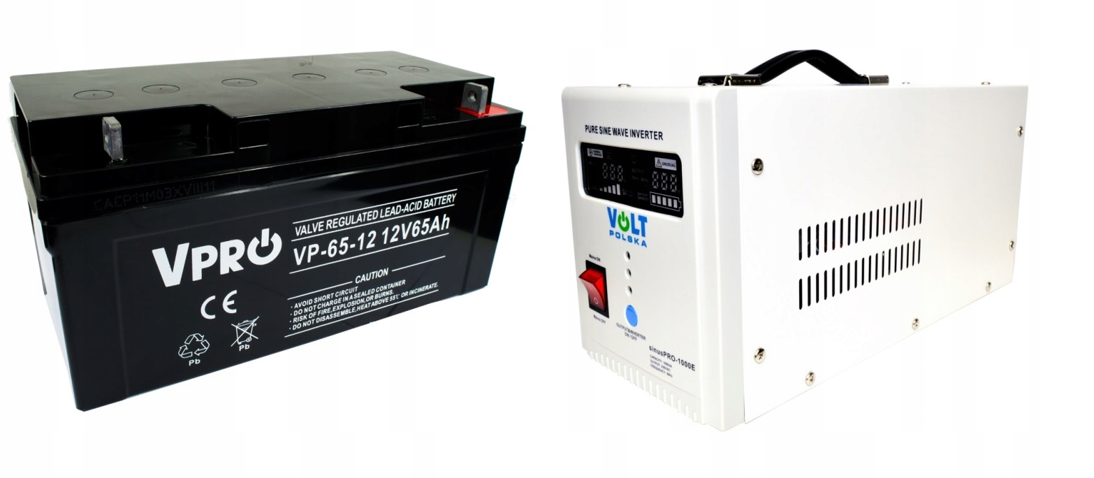 Súprava núdzového napájania 1 000 W, 65 Ah, Volt