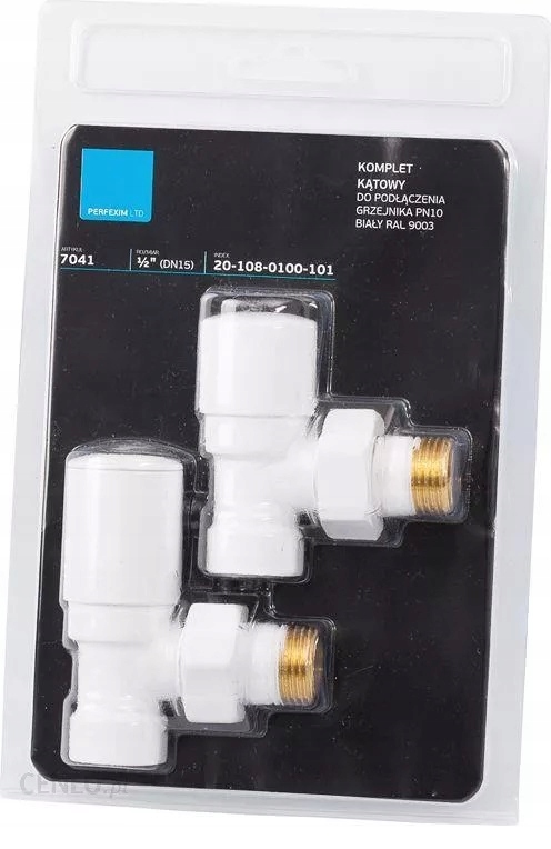Sada uhlových radiátorov 1/2 "Perfexim biela