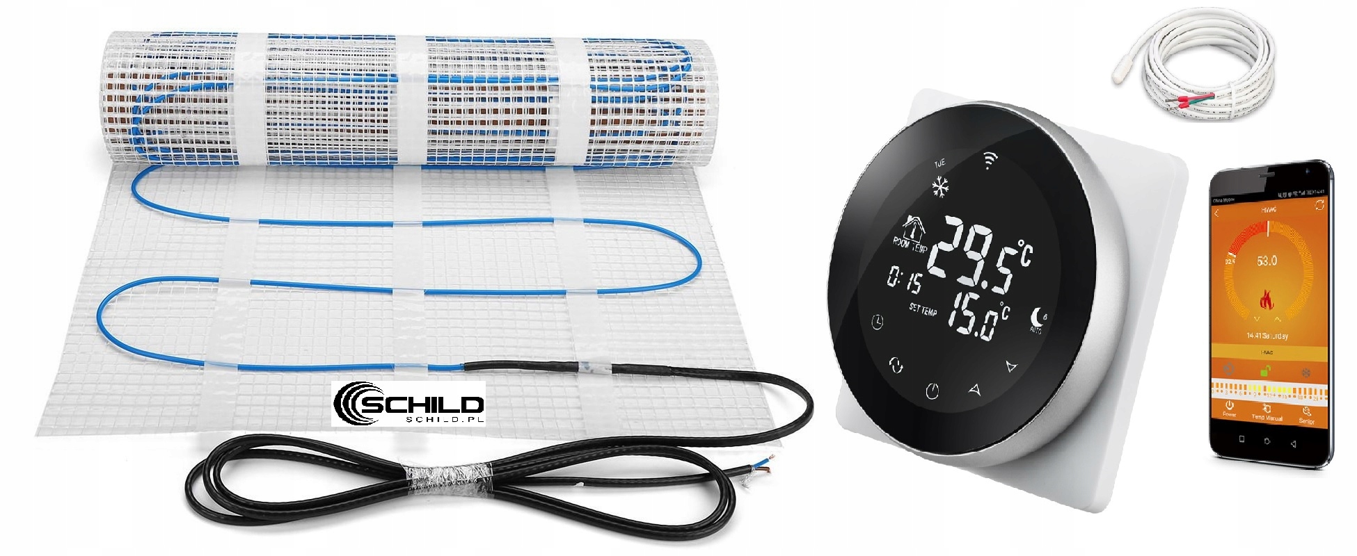 Sada vykurovacej rohože WiFi 5m2 200 W / m2