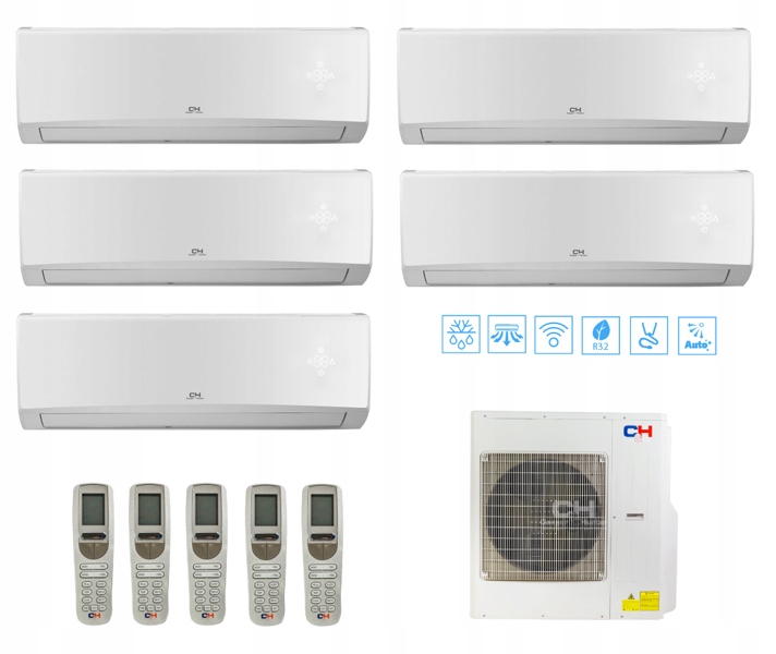 COOPER HUNTER ALPHA 3x2,1 + 2,5 + 5,0kW multi sada