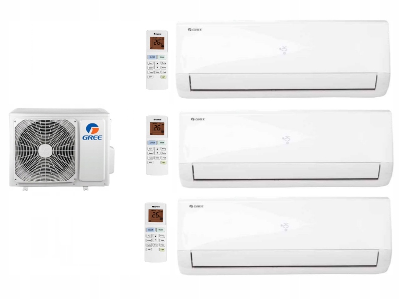 Multi sada GREE BORA 2,5kW + 3,2kW + 4,6kW