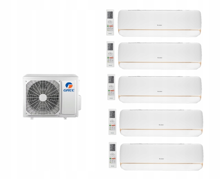 Multi sada GREE G-TECH 5x 2,7kW externá 12kW