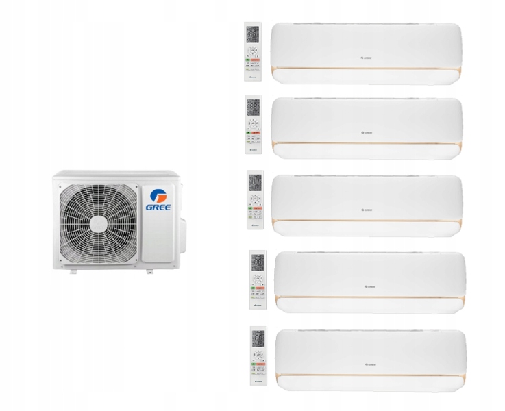 Multi sada GREE G-TECH 5x 3,5kW 5x35m2