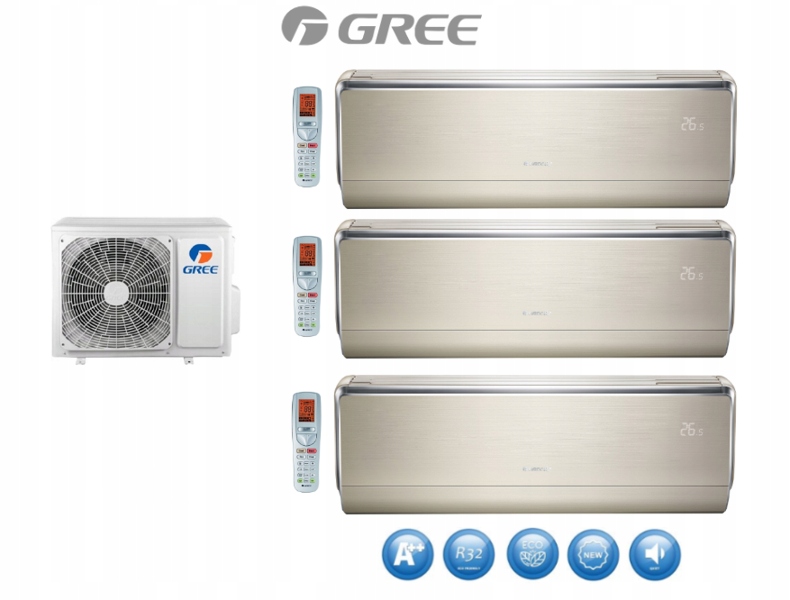 GREE U-CROWN GOLD 2,6kW + 2x 3,5kW multi sada