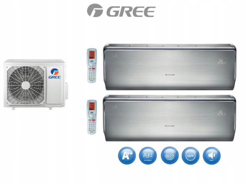 Sada Multi GREE U-CROWN SILVER 2,6 kW + 5,3 kW