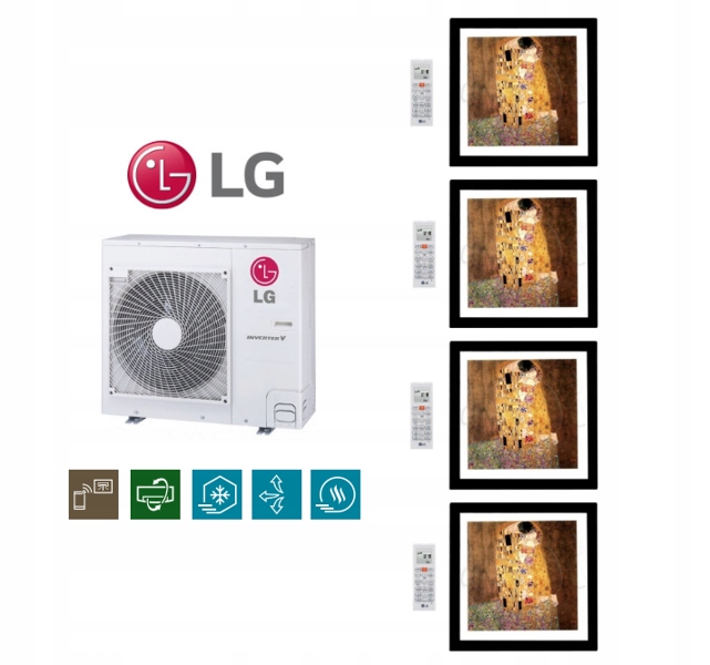 LG ART GALLERY 4x 2,6kW 2x25m2 multi sada