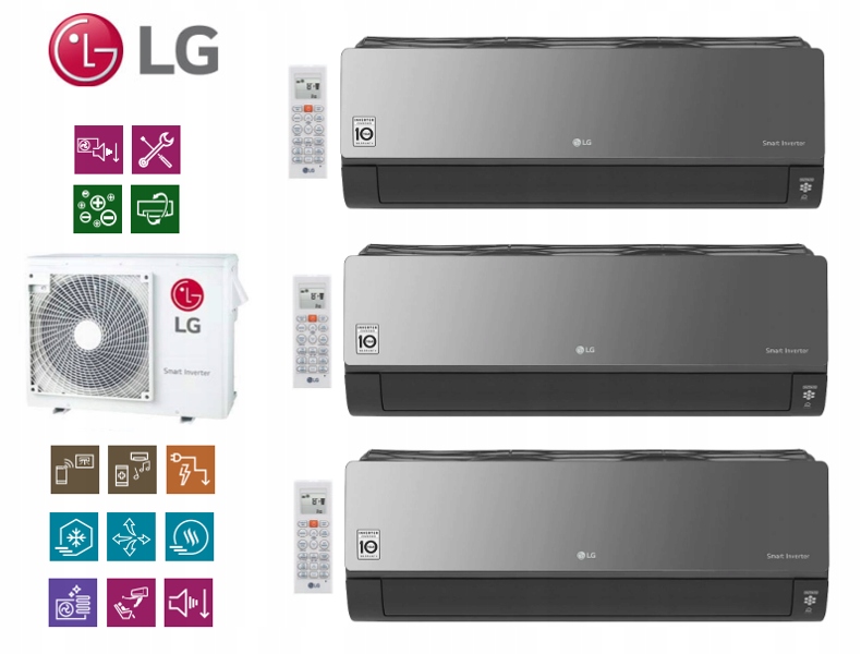 LG ART MIRROR 2,1kW + 2x 2,5kW multi sada