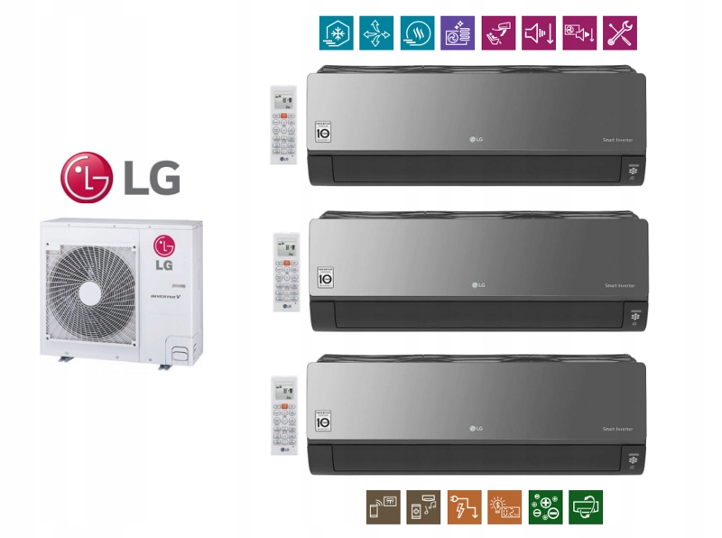 LG ART MIRROR multi set 2,1kW + 3,5kW + 6,6kW