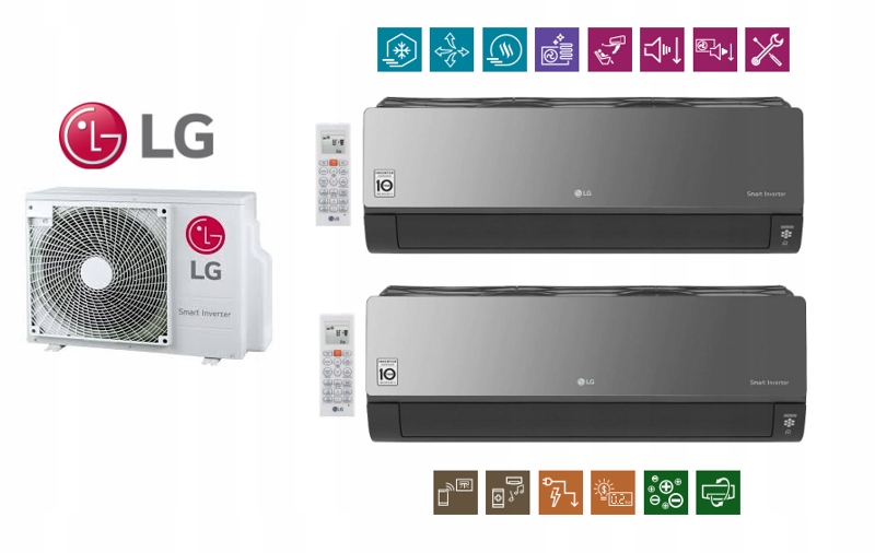 LG ART MIRROR 2,1kW + 3,5kW multi sada