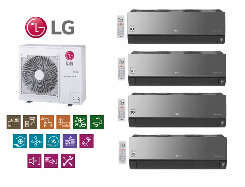LG ART MIRROR 3x 2,5kW + 3,5kW multi sada