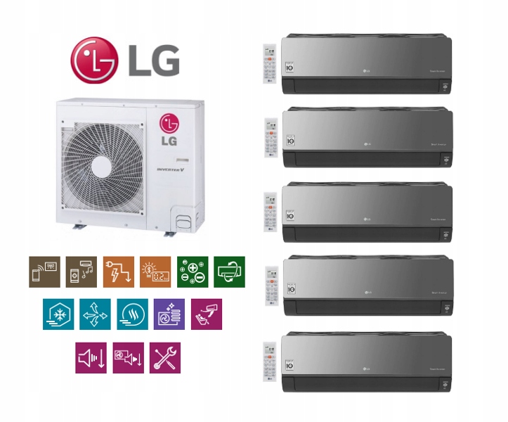 LG ART MIRROR 4x 2,5kW + 3,5kW multi sada