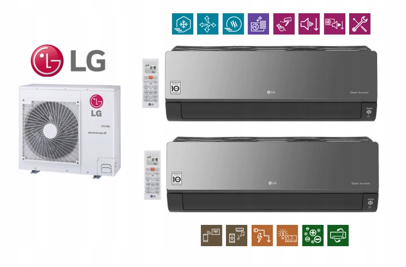 LG ART MIRROR 5,0kW + 6,6kW multi sada