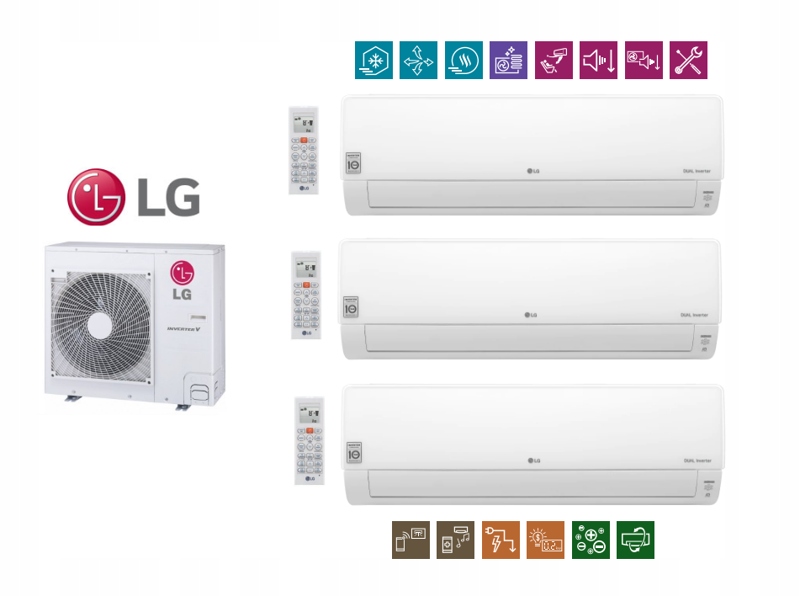 LG DELUXE multi sada 2,1kW + 2,5kW + 3,5kW