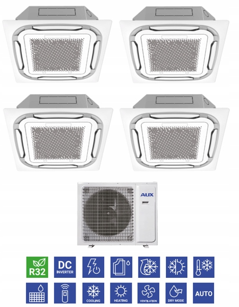 AUX 2,8kW + 3x 3,6kW multi kazetová sada