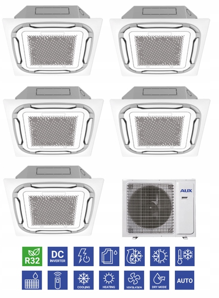 AUX multi kazetová sada 3x 2,8kW + 2x 3,6kW