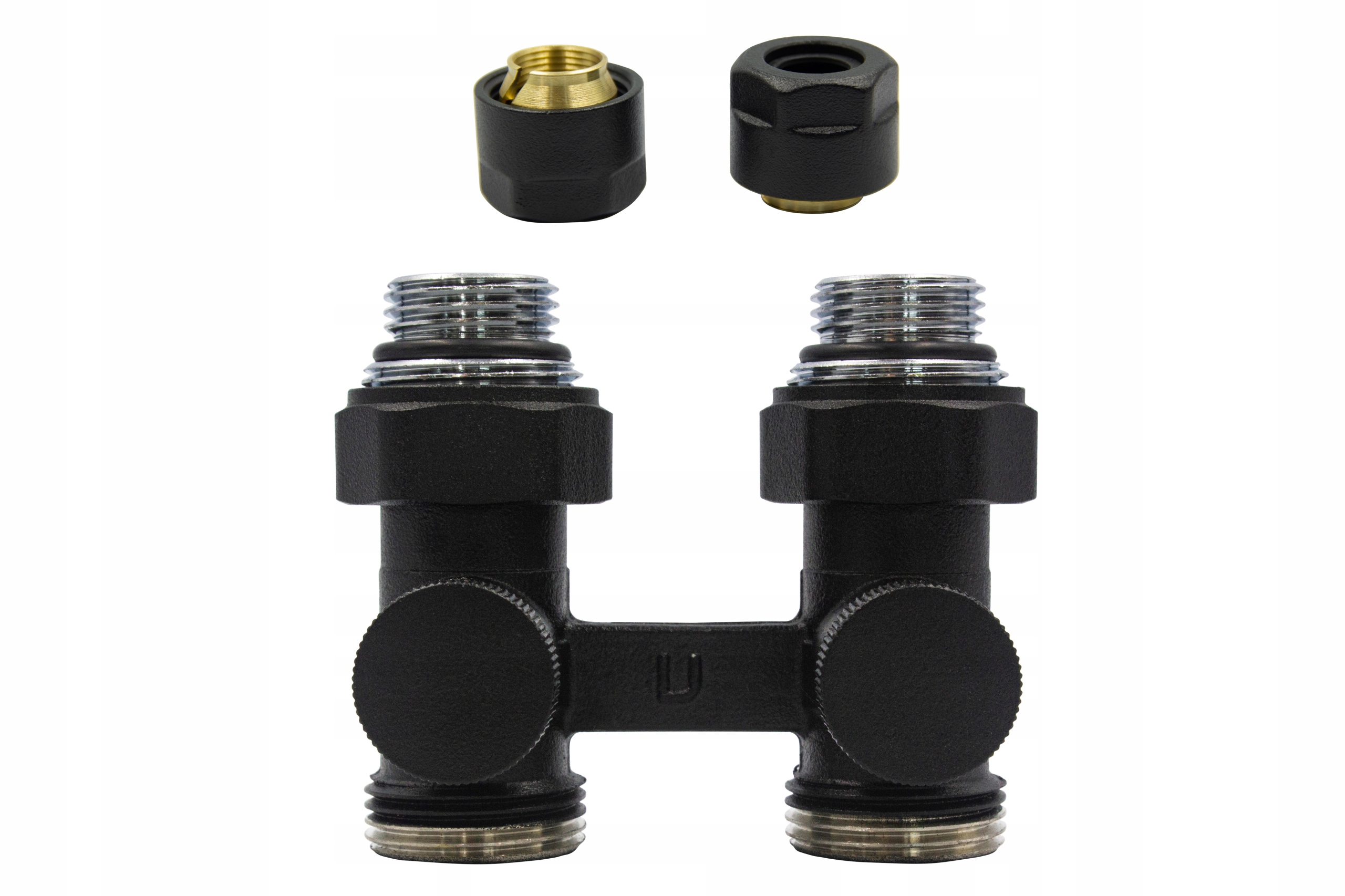 Sada pre priame pripojenie PREMIUM čierna str + Cu15mm