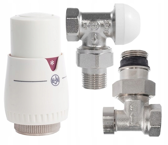 Termostatická sada KFA HEAD + UHLOVÉ VENTILY