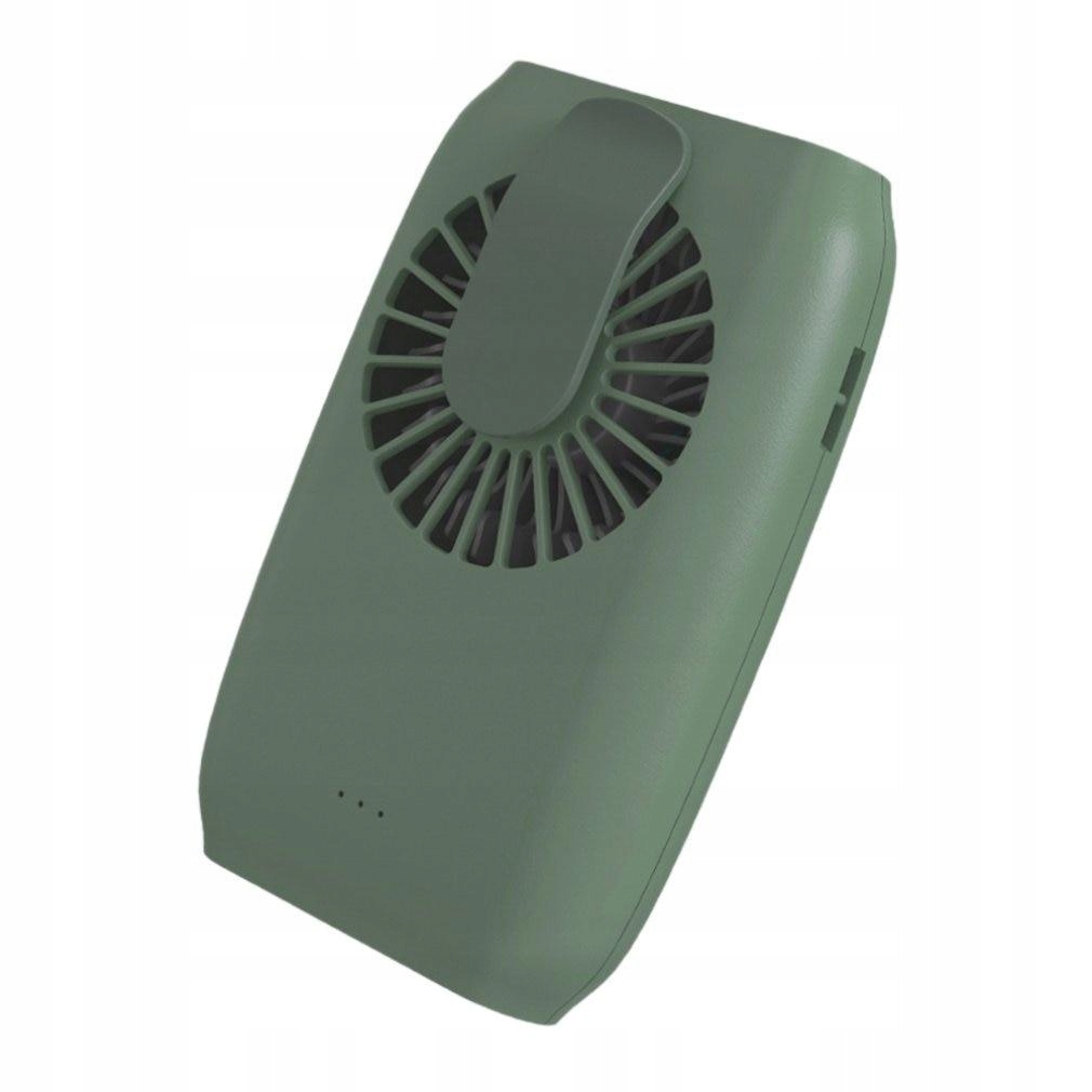 [Zelená] Závesný pásový ventilátor, nabíja sa