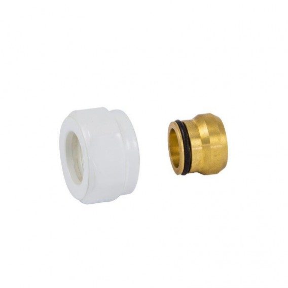 Lisovaná spojka pre CU GW, M22x1,5-15x1 mm, biela