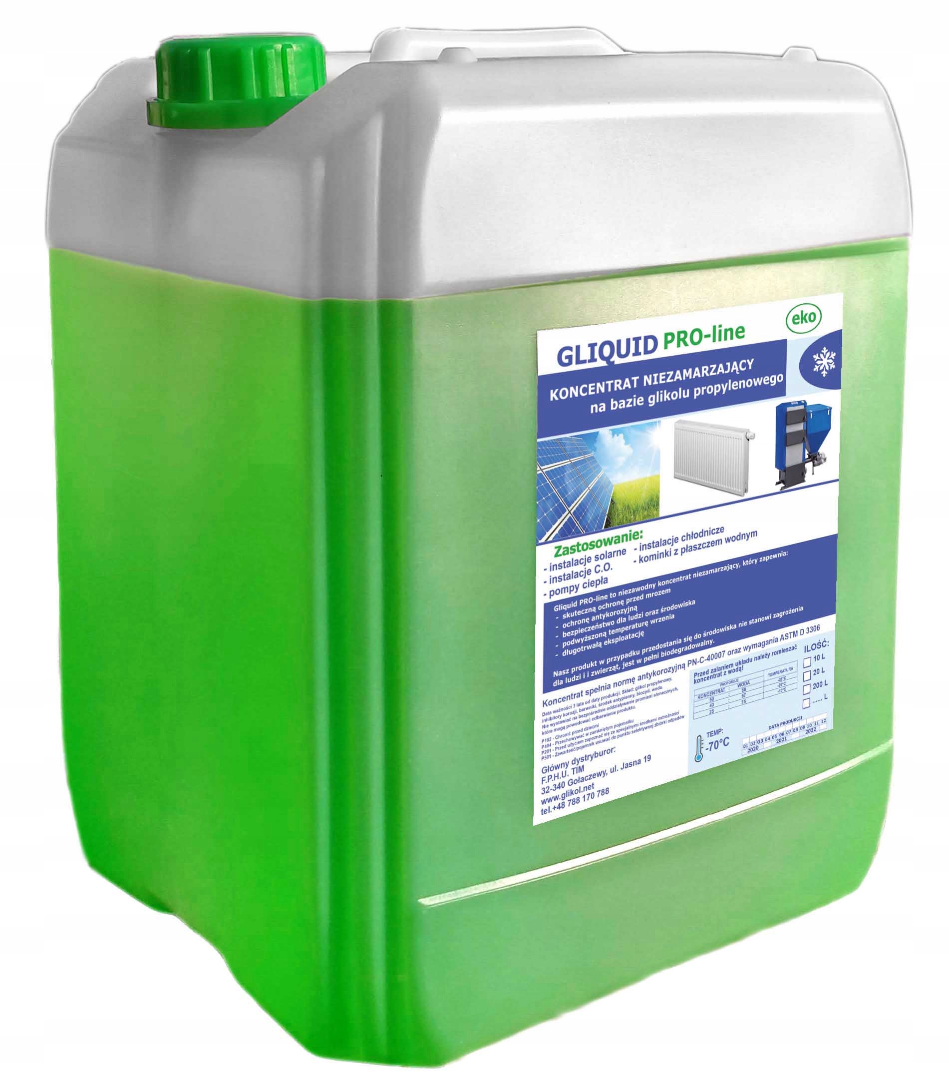 Solárny koncentrát propylénglykolu -70C 20 L ECO