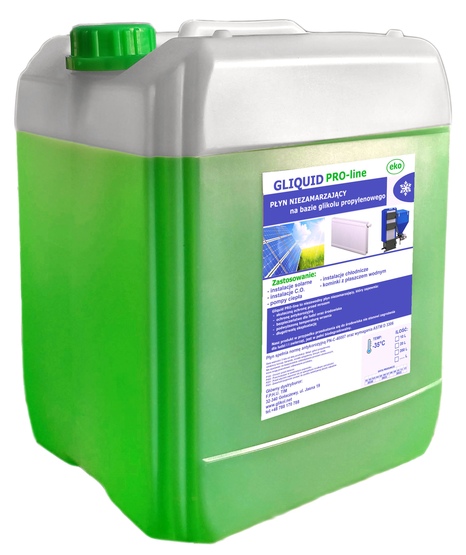 propylénglykol solárna kvapalina -35 ° C 25L ECO